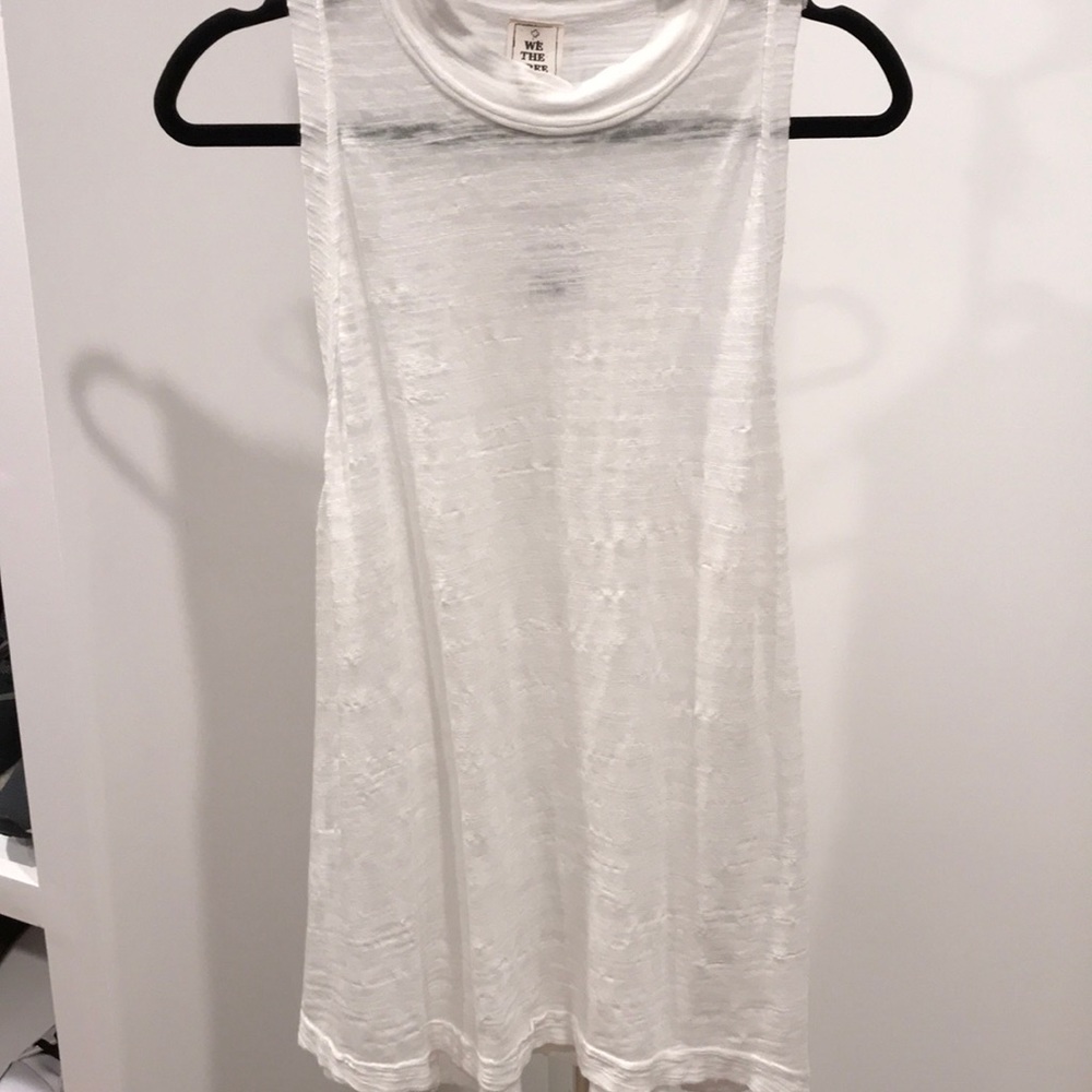 Free People White Tank top/size L